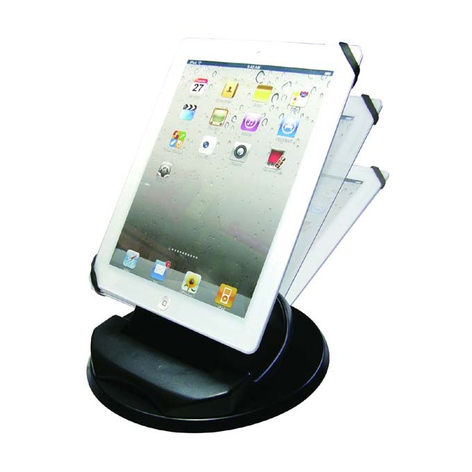Stojak pod tablet, obrotowy, czarny, do iPady i tablety od 6-11"