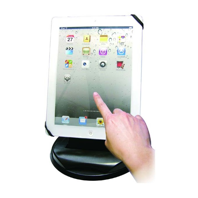 Stojak pod tablet, obrotowy, czarny, do iPady i tablety od 6-11"