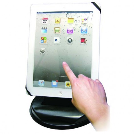 Stojak pod tablet, obrotowy, czarny, do iPady i tablety od 6-11"