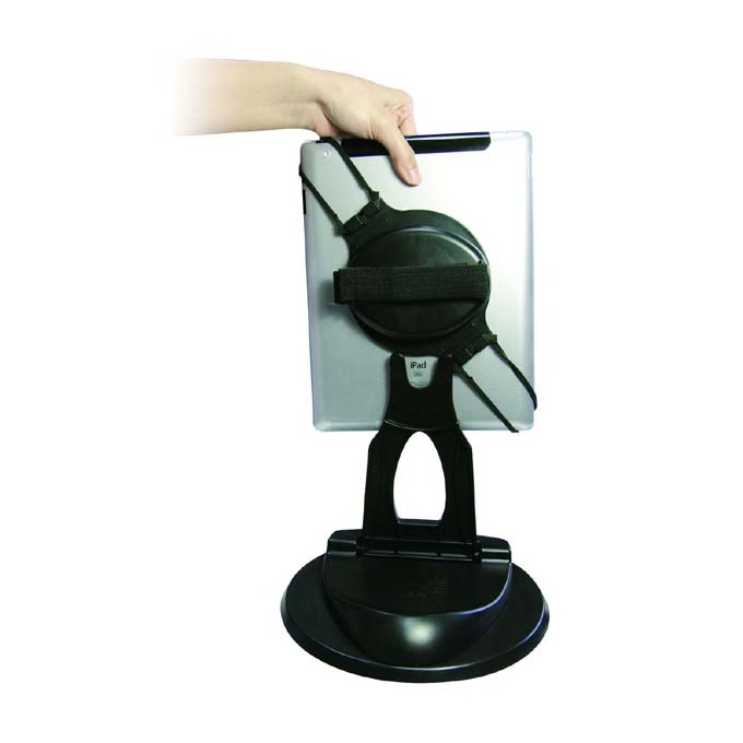 Stojak pod tablet, obrotowy, czarny, do iPady i tablety od 6-11"