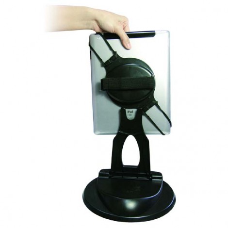 Stojak pod tablet, obrotowy, czarny, do iPady i tablety od 6-11"