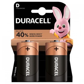 Bateria alkaliczna, D (LR20), ogniwo typ D, 1.5V, Duracell, blistr, 2-pack, 42342, Basic