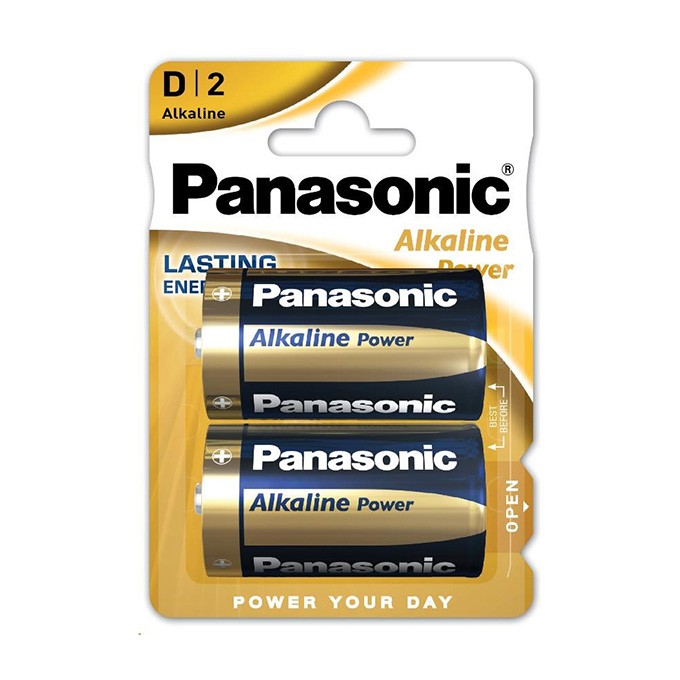 Bateria alkaliczna, D (LR20), ogniwo typ D, 1.5V, Panasonic, blistr, 2-pack, Alkaline power