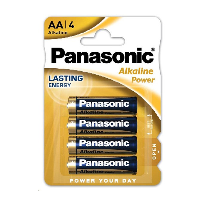 Bateria alkaliczna, AA (LR6), AA, 1.5V, Panasonic, blistr, 4-pack, Alkaline power
