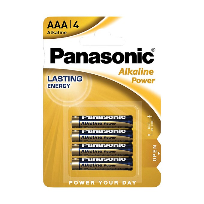 Bateria alkaliczna, AAA (LR03), AAA, 1.5V, Panasonic, blistr, 4-pack, Alkaline power