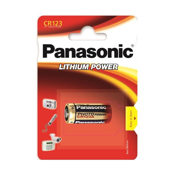 Bateria litowa, CR123A, CR23, DL123A, CR123, 3V, Panasonic, blistr, 1-pack