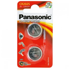Bateria litowa, guzikowa, CR2025, 3V, Panasonic, blistr, 2-pack
