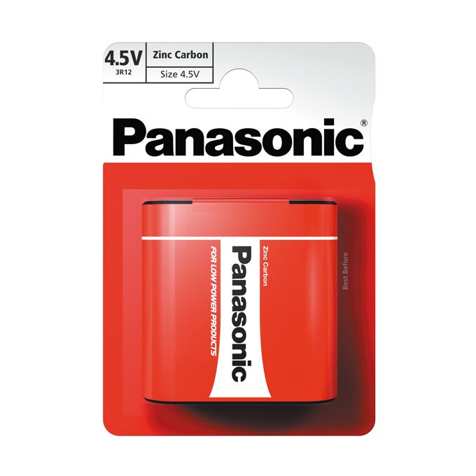 Bateria cynkowo-węglowa, 3R12, 3R12, 4.5V, Panasonic, blistr, 1-pack