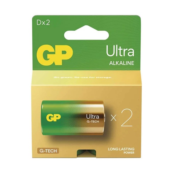 Bateria alkaliczna, D (LR20), ogniwo typ D, 1.5V, GP, blistr, 2-pack, Ultra