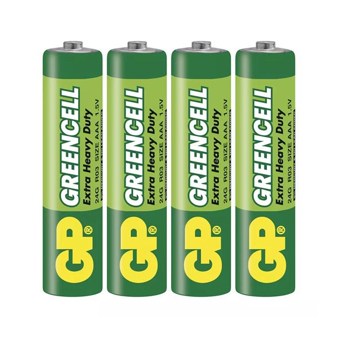 Bateria cynkowo-węglowa, AAA (LR03), AAA, 1.5V, GP, blistr, 4-pack, Greencell