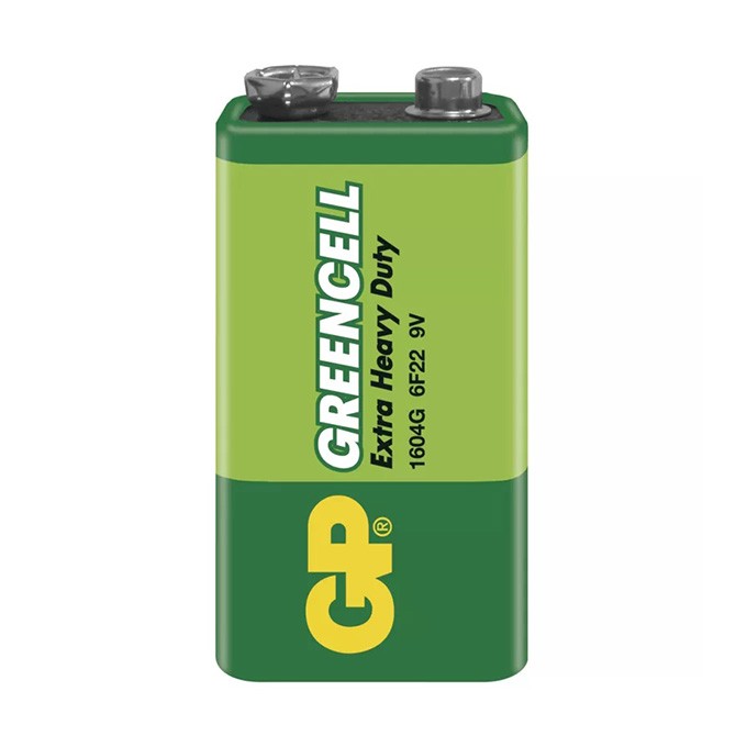 Bateria cynkowo-węglowa, 9V (6F22), 9V (6F22), 9V, GP, blistr, 1-pack, Greencell
