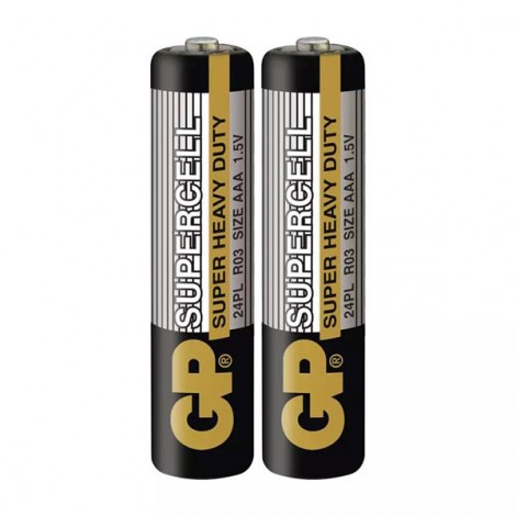 Bateria cynkowo-węglowa, AAA (LR03), AAA, 1.5V, GP, folia, 2-pack, Supercell