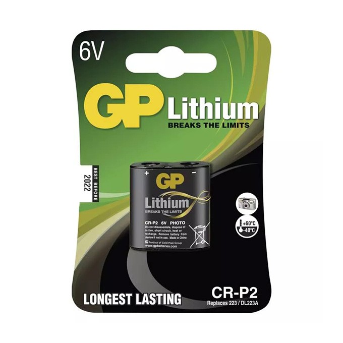 Bateria litowa, CR-P2, CR-P2, 6V, GP, blistr, 1-pack