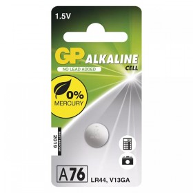 Bateria alkaliczna, A76F (LR44), LR44, 1.5V, GP, blistr, 1-pack