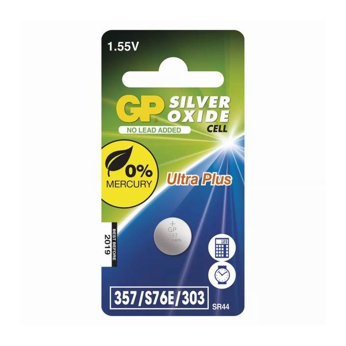 Bateria tlenek srebra, 357F (SR44, SR1154), SR44, 1.55V, GP, blistr, 1-pack