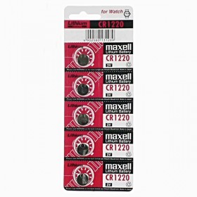Bateria litowa, guzikowa, CR1220, 3V, Maxell, blistr, 5-pack
