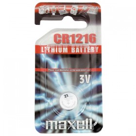 Bateria litowa, guzikowa, guzikowa, CR1216, 3V, Maxell, blistr, 1-pack