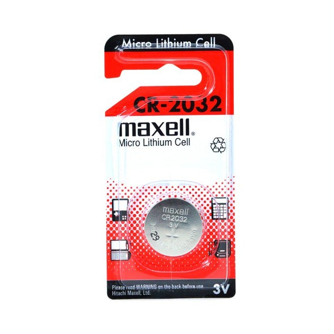 Bateria litowa, guzikowa, CR2032, 3V, Maxell, blistr, 1-pack
