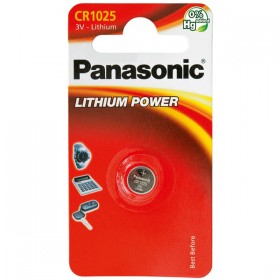 Bateria litowa, guzikowa, guzikowa, CR1025, CR1025EL/1B, 3V, Panasonic, blistr, 1-pack