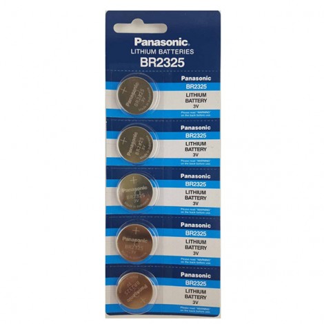 Bateria litowa, guzikowa, BR2325, 3V, Panasonic, blistr, 5-pack