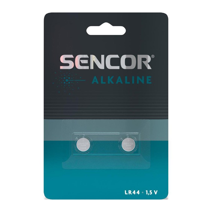 Bateria alkaliczna, LR44, LR44, 1.5V, Sencor, blistr, 2-pack