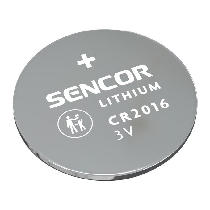 Bateria litowa, CR2016, CR2016, 3V, Sencor, blistr, 1-pack
