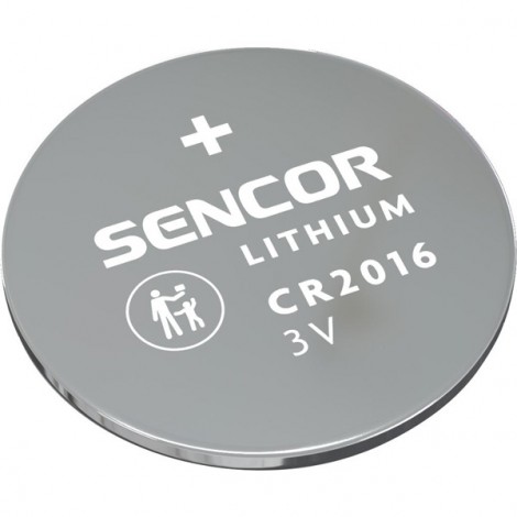Bateria litowa, CR2016, CR2016, 3V, Sencor, blistr, 1-pack