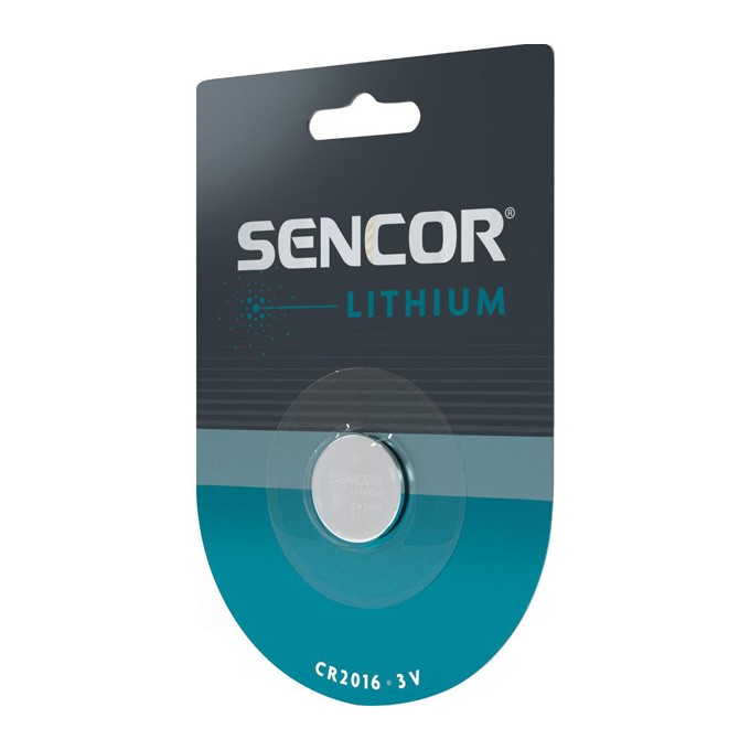 Bateria litowa, CR2016, CR2016, 3V, Sencor, blistr, 1-pack