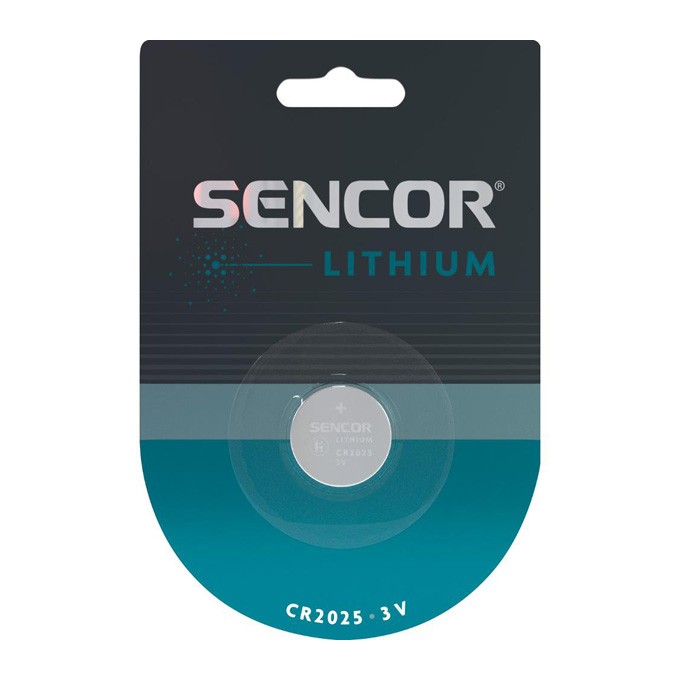 Bateria litowa, CR2025, CR2025, 3V, Sencor, blistr, 1-pack