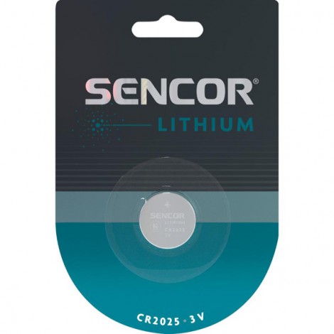 Bateria litowa, CR2025, CR2025, 3V, Sencor, blistr, 1-pack