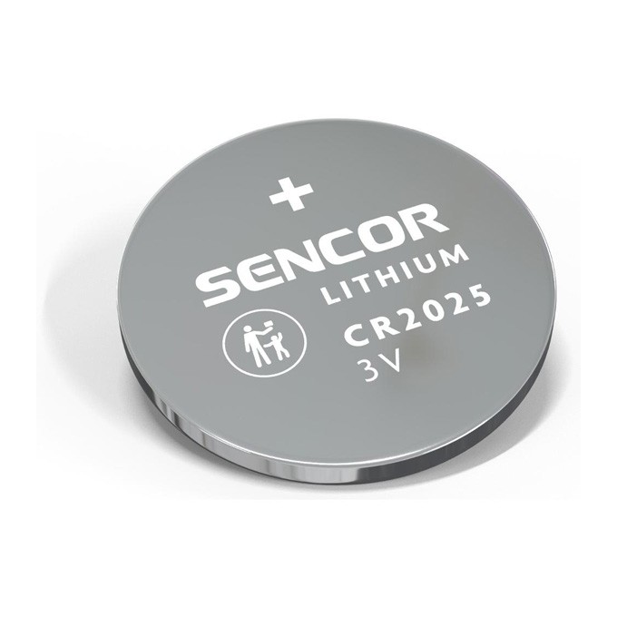 Bateria litowa, CR2025, CR2025, 3V, Sencor, blistr, 1-pack