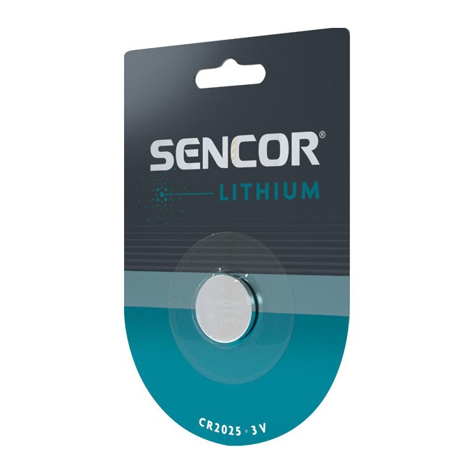 Bateria litowa, CR2025, CR2025, 3V, Sencor, blistr, 1-pack