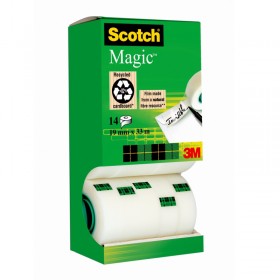 Taśma biurowa SCOTCH® Magic™ (8-1933R14 TPR), matowa, 19mm, 33m, 12szt., 2 rolki GRATIS