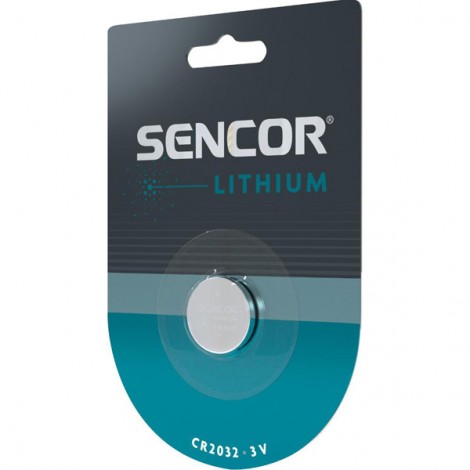 Bateria litowa, CR2032, CR2032, 3V, Sencor, blistr, 1-pack