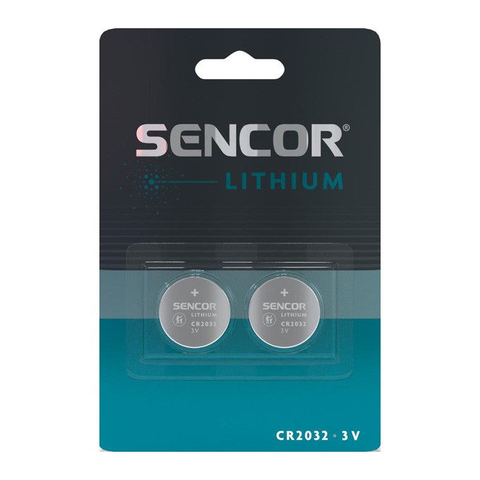 Bateria litowa, CR2032, CR2032, 3V, Sencor, blistr, 2-pack