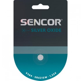 Bateria srebrowa, guzikowa, V364, SR621SW, 1.55V, Sencor, blistr, 1-pack