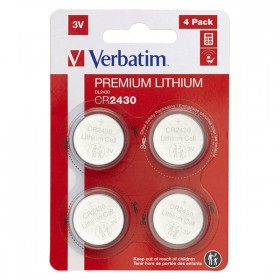 Bateria litowa, guzikowa, CR2430, 3V, Verbatim, blistr, 4-pack, 49534