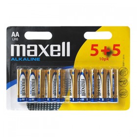Bateria alkaliczna, AA (LR6), AA, 1.5V, Maxell, blistr, 10-pack