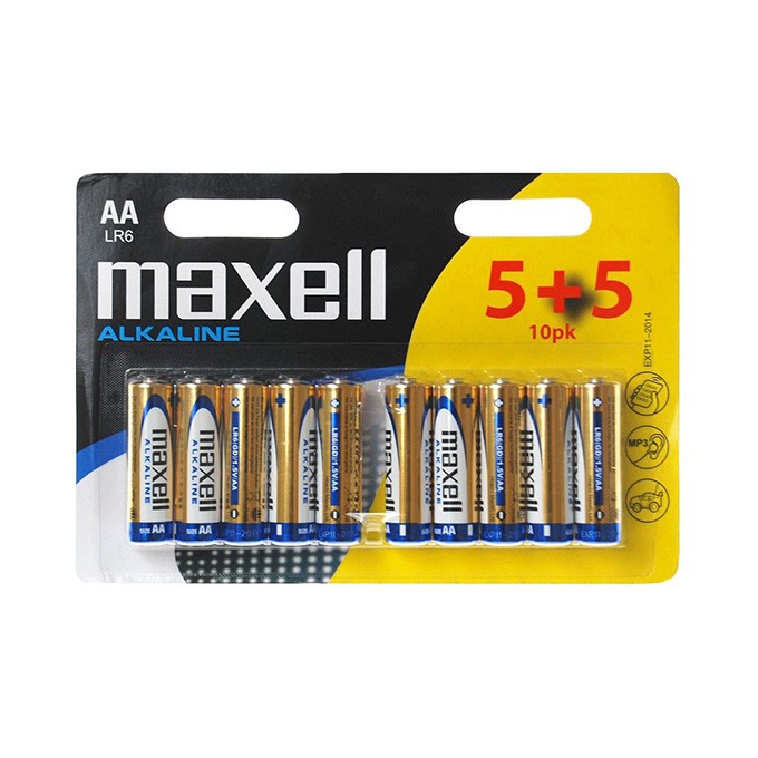 Bateria alkaliczna, AA (LR6), AA, 1.5V, Maxell, blistr, 10-pack