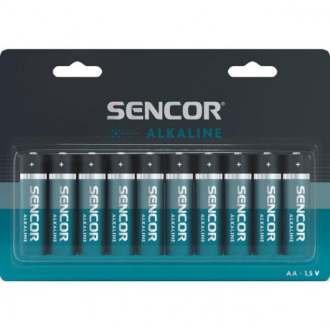 Bateria alkaliczna, AA (LR6), AA, 1.5V, Sencor, blistr, 10-pack