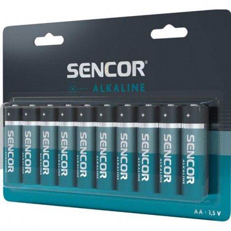 Bateria alkaliczna, AA (LR6), AA, 1.5V, Sencor, blistr, 10-pack