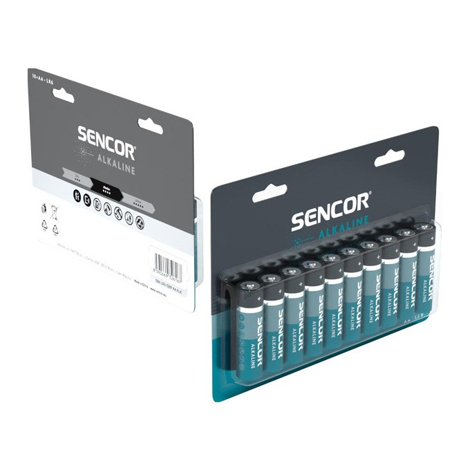 Bateria alkaliczna, AA (LR6), AA, 1.5V, Sencor, blistr, 10-pack