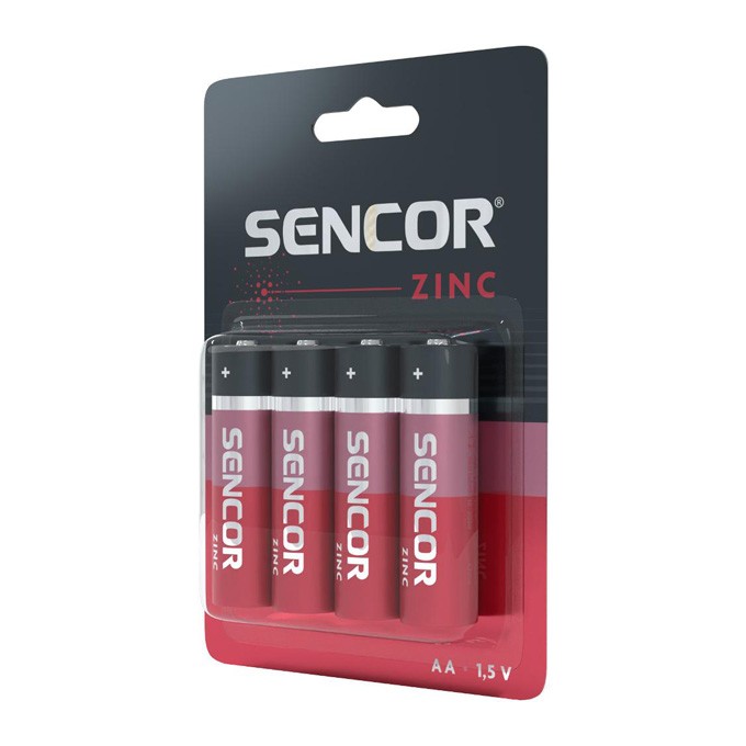Bateria cynkowo-węglowa, AA (LR6), AA, 1.5V, Sencor, blistr, 4-pack