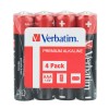 Bateria alkaliczna, AAA-LR03 Micro, AAA, 1.5V, Verbatim, folia, 4-pack, 49500