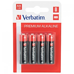 Bateria alkaliczna, AA (LR6), AA, 1.5V, Verbatim, blistr, 4-pack, 49921