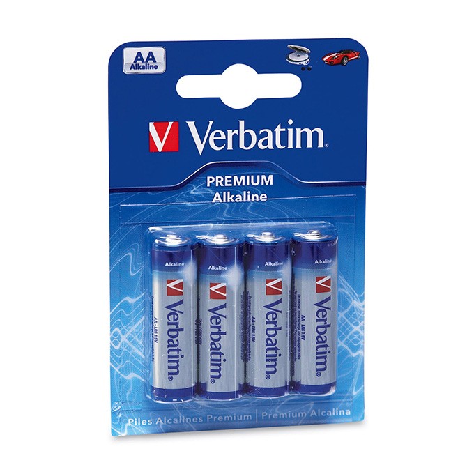 Bateria alkaliczna, AA (LR6), AA, 1.5V, Verbatim, blistr, 4-pack, 49921