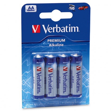Bateria alkaliczna, AA (LR6), AA, 1.5V, Verbatim, blistr, 4-pack, 49921