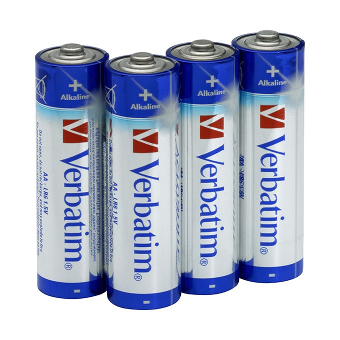 Bateria alkaliczna, AA (LR6), AA, 1.5V, Verbatim, blistr, 4-pack, 49921