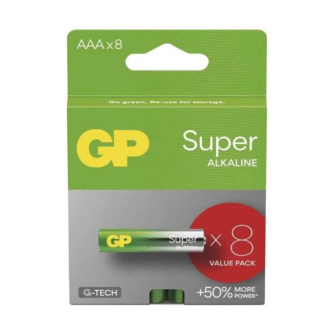 Bateria alkaliczna, AAA (LR03), AAA, 1.5V, GP, blistr, 6+2 pack