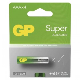 Bateria alkaliczna, AAA (LR03), AAA, 1.5V, GP, blistr, 4-pack, SUPER